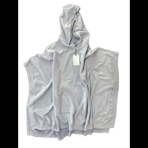 Barefoot Dreams Hooded Poncho OS Lilac Cotton Oversized Sleeveless Lounge NWT - Picture 10 of 12